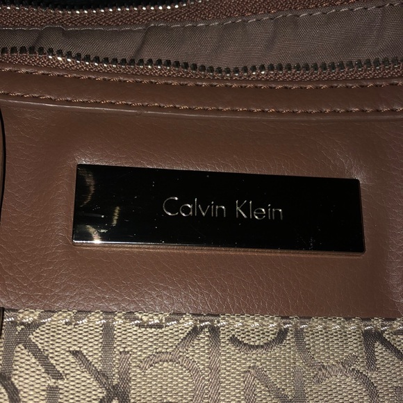 Brown and beige Calvin Klein purse - Picture 1 of 9